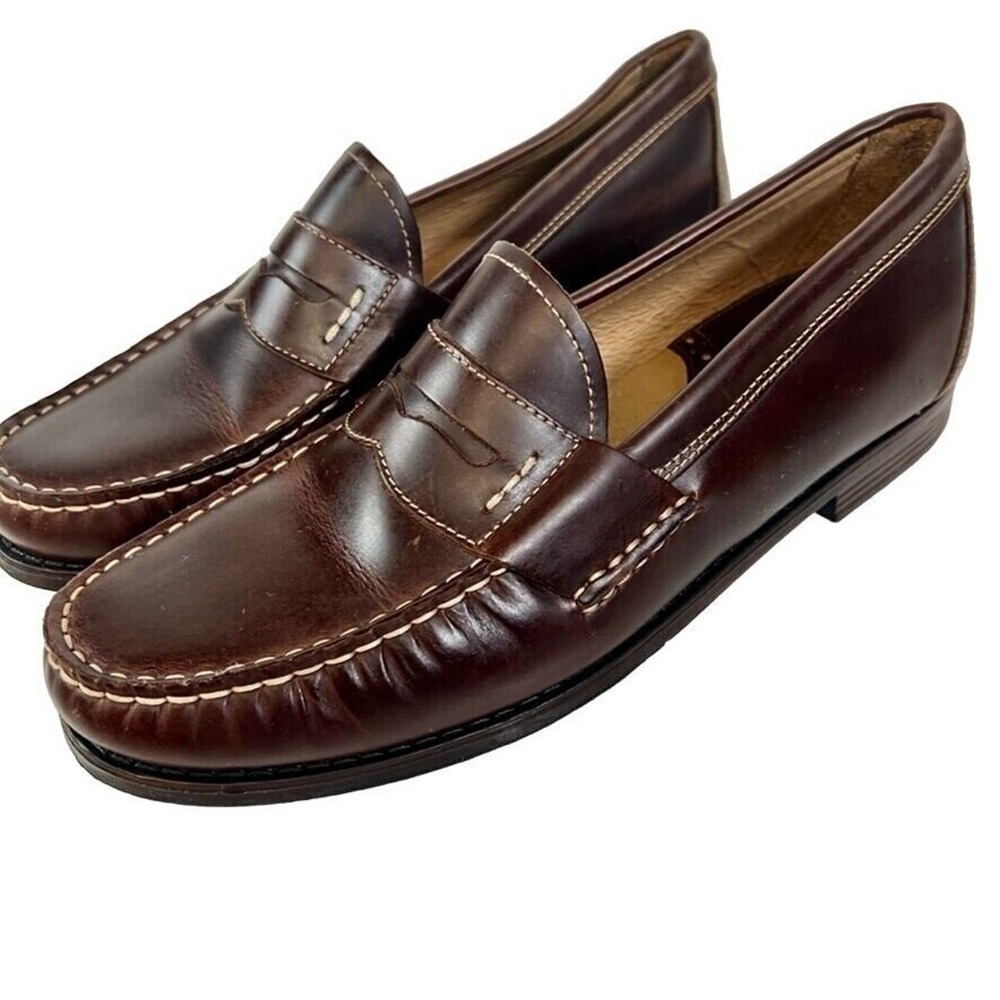 Bass Brown Leather Loafers